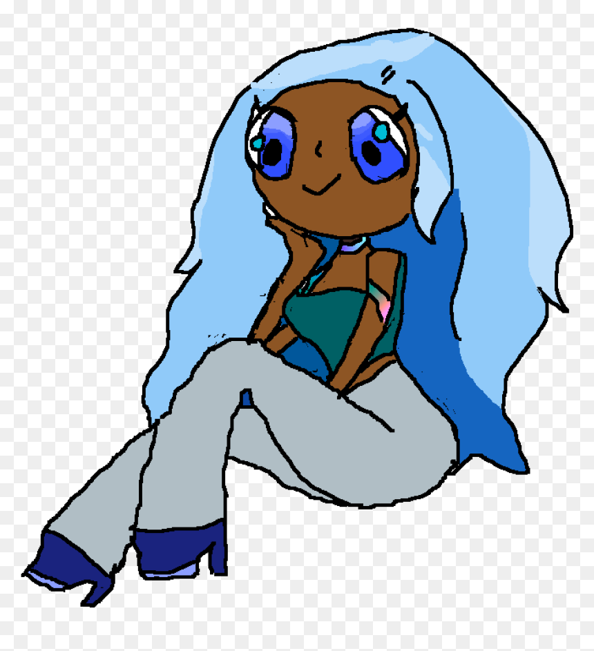 Cool As The Ocean Girl - Cartoon, HD Png Download - ocean clipart png