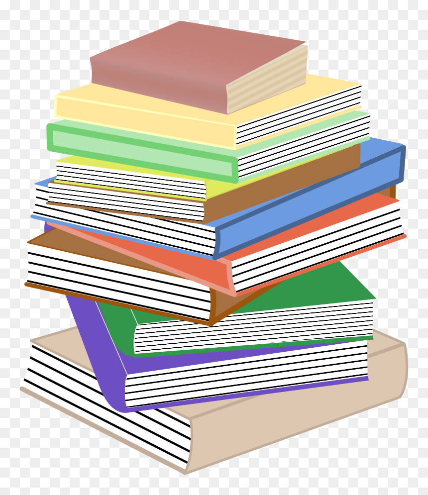 Book Clip Art - Stack Of Books Clip Art, HD Png Download - paper stack png