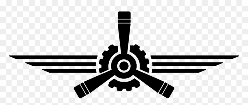Bario Logo Of Propeller And Wings - Bario Aviation Logo, HD Png Download - pilot wings png