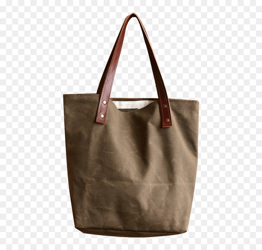 Canvas Tote Leather Strap, HD Png Download - leather strap png