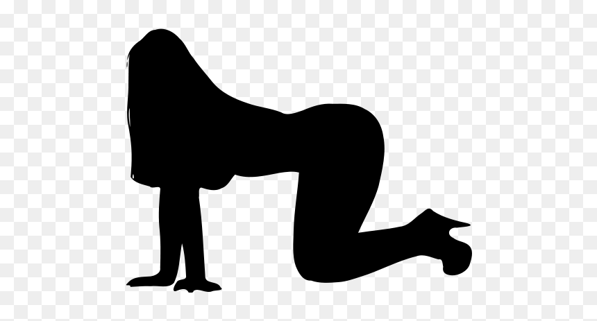 Silhouette Female Clip Art - Kneeling Woman Silhouette Transparent, HD Png Download - women silhouettes png