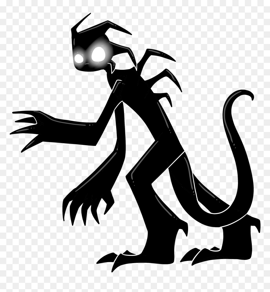 Black And White Monster Drawing, HD Png Download - disturbed png