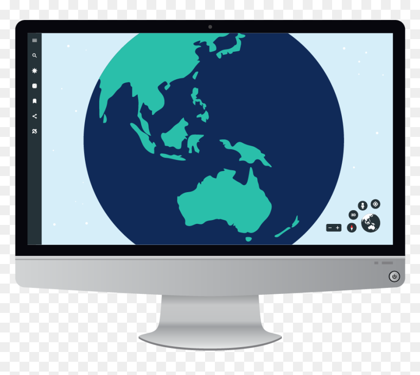 Transparent Flat World Map Png - Asia Globe Vector, Png Download - earth map png