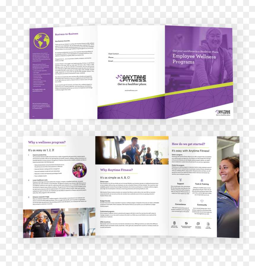 Anytime Fitness Wellness Brochure, HD Png Download - anytime fitness logo png