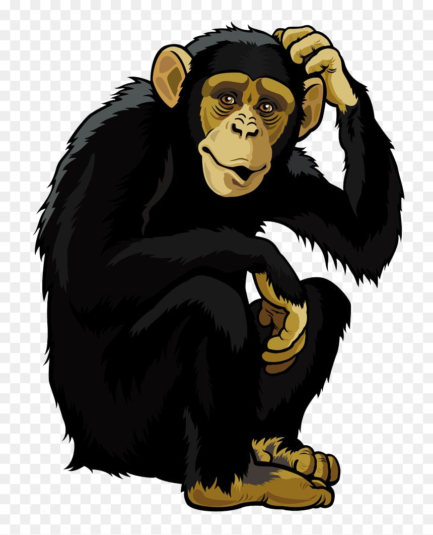 Orangutan Monkey Chimpanzee Clip Art - Chimp Clipart, HD Png Download - orangutan png