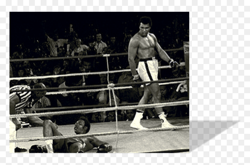 Ali Forman Reaction - Muhammad Ali Y George Foreman, HD Png Download - boxing ring ropes png