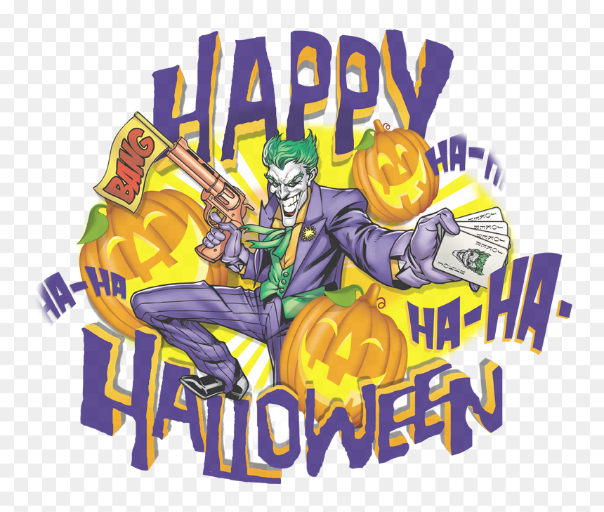 Batman Ha Ha Halloween Men"s V Neck T Shirt - T-shirt, HD Png Download - ha ha ha png
