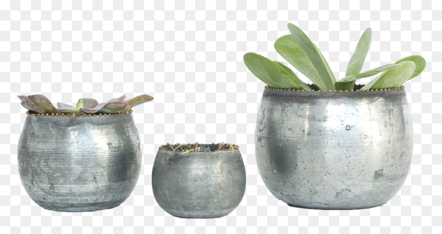 Zinc Planters, Set Of , Png Download - Flowerpot, Transparent Png - planters png
