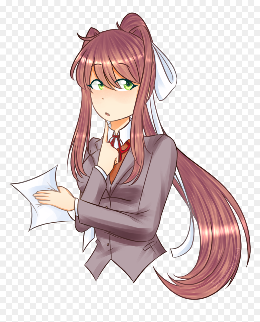 Cartoon, HD Png Download - doki doki literature club monika png