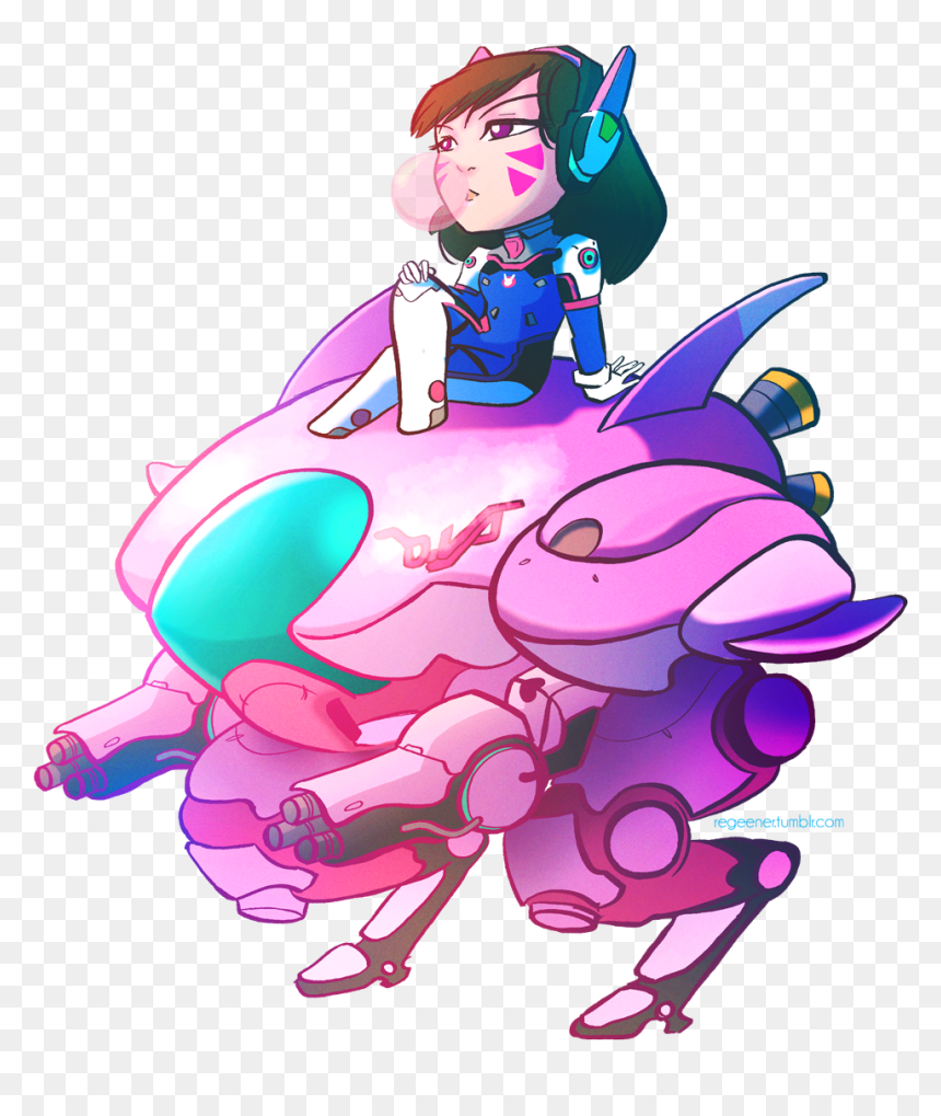 Overwatch Hype D - Cartoon, HD Png Download - overwatch d.va png