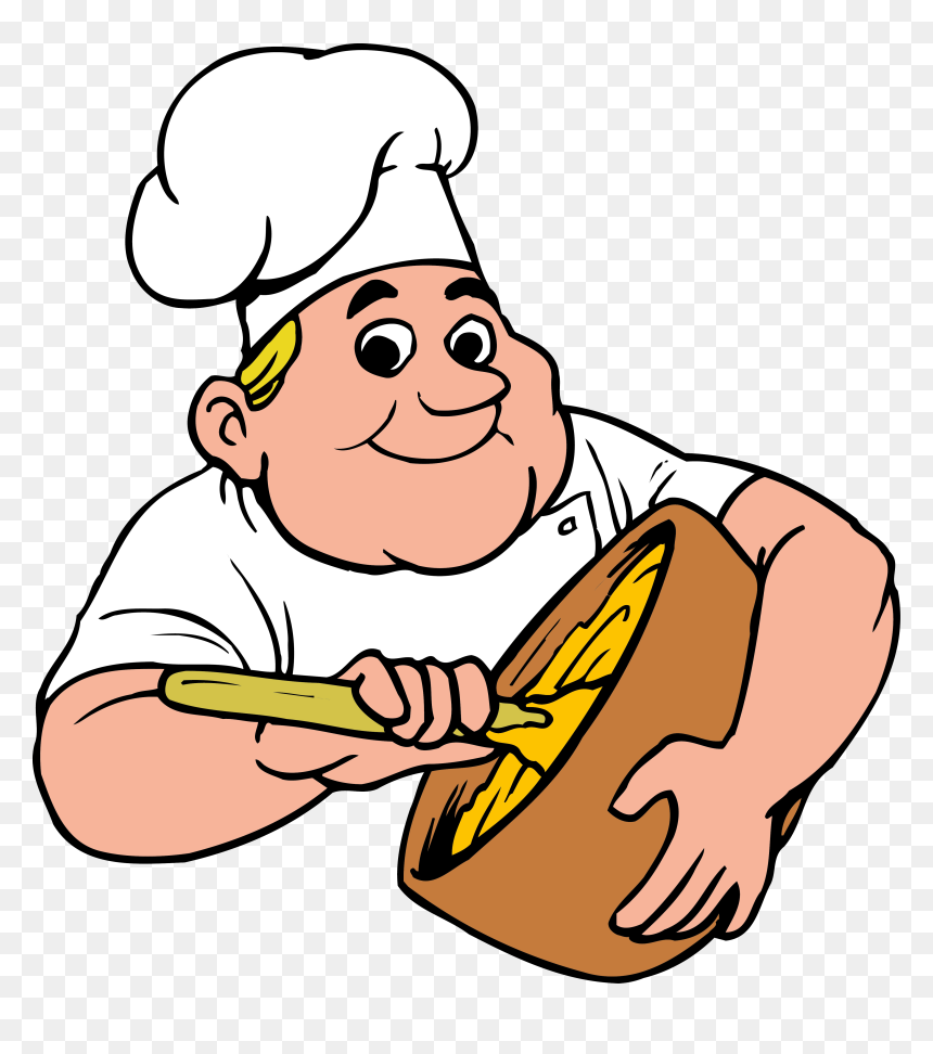 Banner Transparent Download Coloring Book Cooking Pan - Chef Drawing, HD Png Download - people cooking png