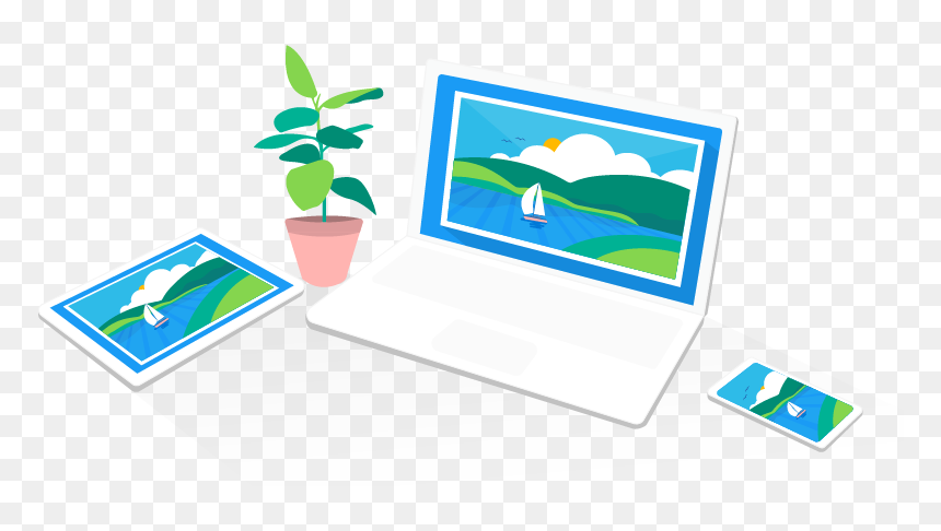 Com Hero Image Art Cloud Storage Plant Boat Vector - Onedrive Scam Page, HD Png Download - onedrive png