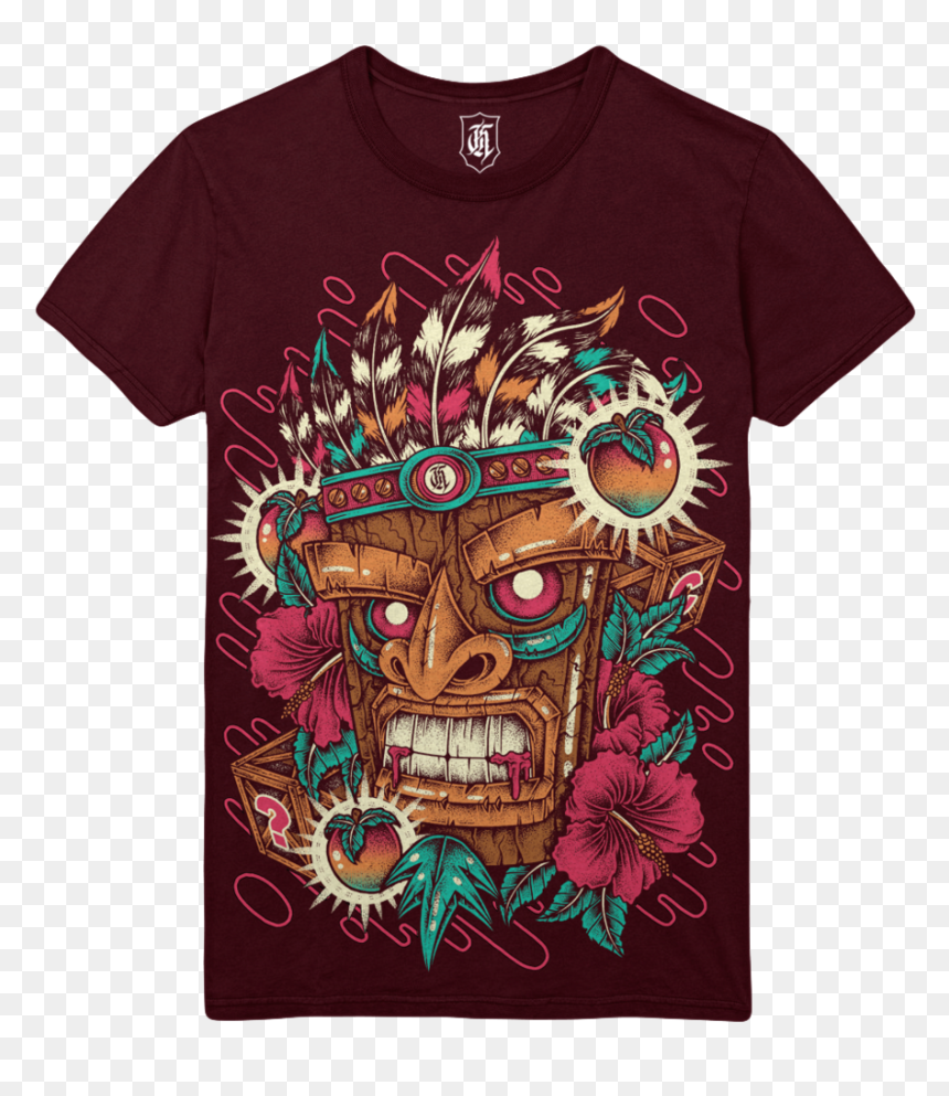 Tiki Mask Is A Stunning 5 Colour Screen Print Onto - Funny Printed T Shirts, HD Png Download - tiki mask png