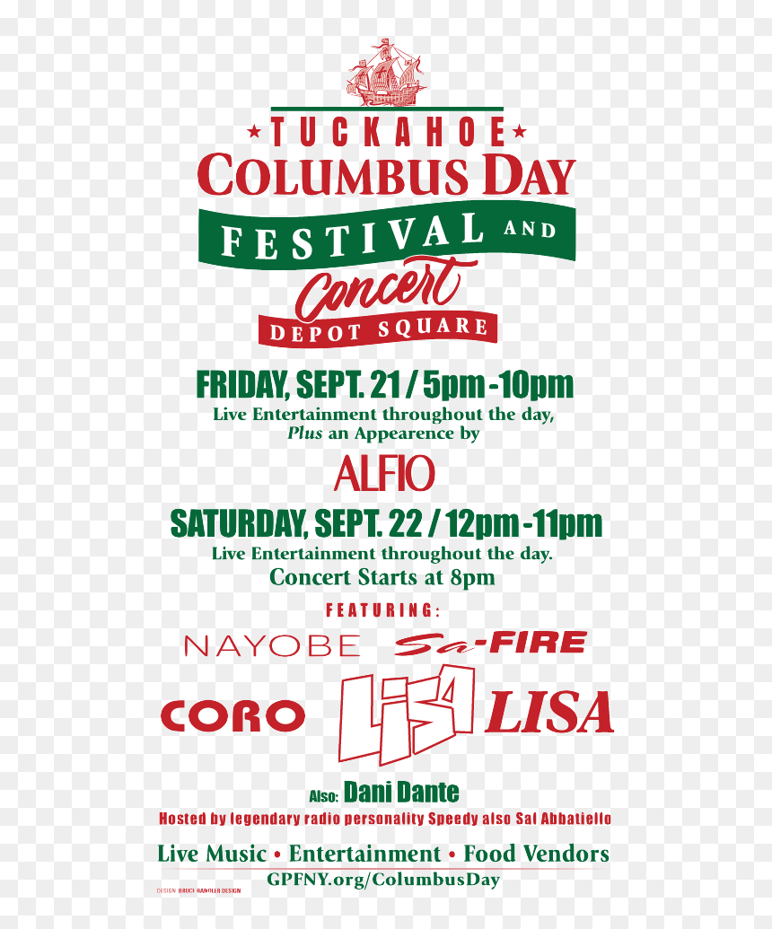 Tuckahoe Generoso Pope Foundation - Poster, HD Png Download - columbus day png