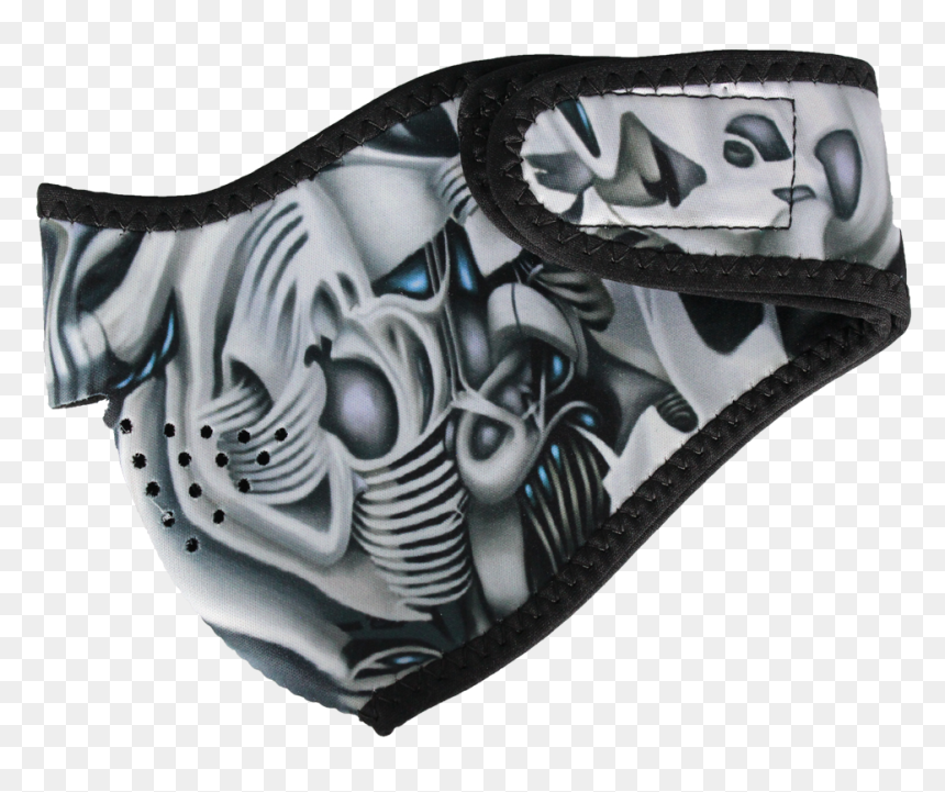 Transparent Skull Mask Png - Neoprene Half Mask Mech, Png Download - skull mask png