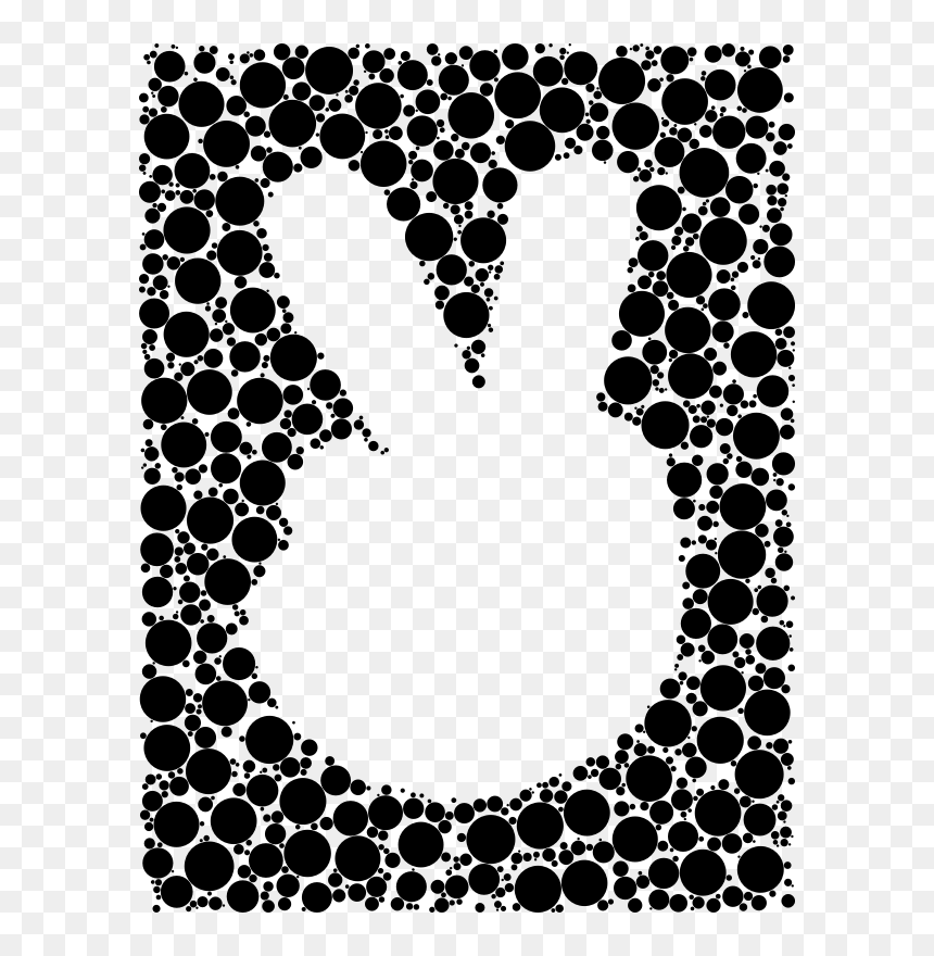 Negative Space Comic Peace Hand Circles - Negative Space With Circles, HD Png Download - peace hand png