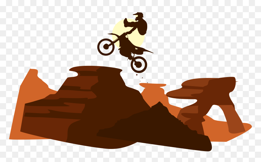 Motocross Clipart Bike Jump - Dirt Bike Jump Clip Art, HD Png Download - motocross png