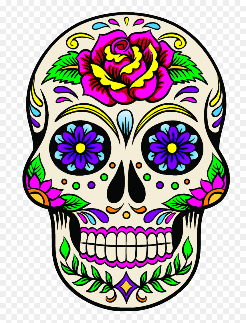 Cuisine Death Mexican Calavera Ornament Dead Of Clipart - Day Of The Dead Calaveras, HD Png Download - dead face png