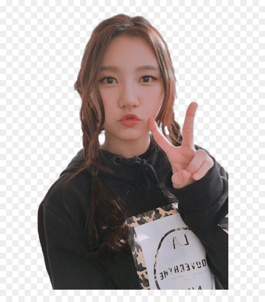 Pristin Sungyeon Peace Sign, HD Png Download - peace hand png