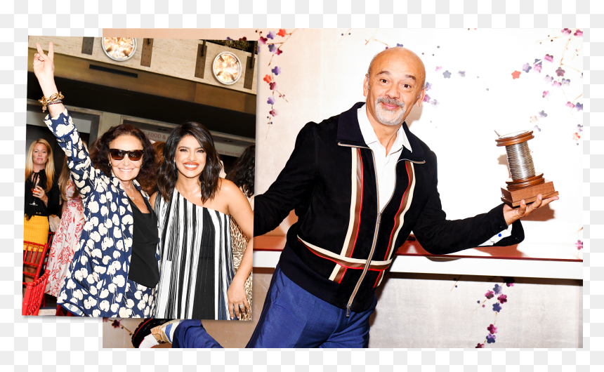 Diane Von Furstenberg Priyanka Chopra Jonas And Christian - Girl, HD Png Download - christian louboutin logo png