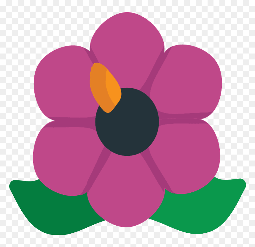 Hibiscus Emoji Clipart - Impatiens, HD Png Download - plant emoji png