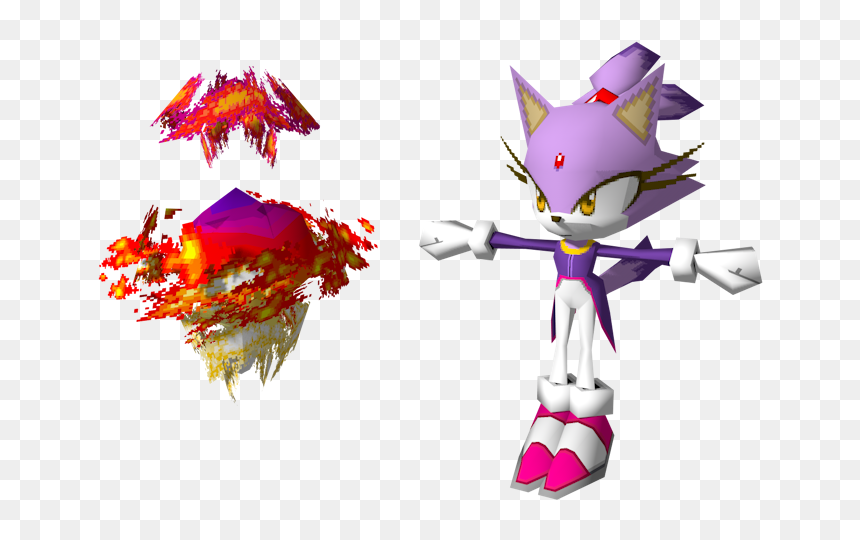 Download Zip Archive - Blaze The Cat Sonic Rush Adventure, HD Png Download - blaze the cat png