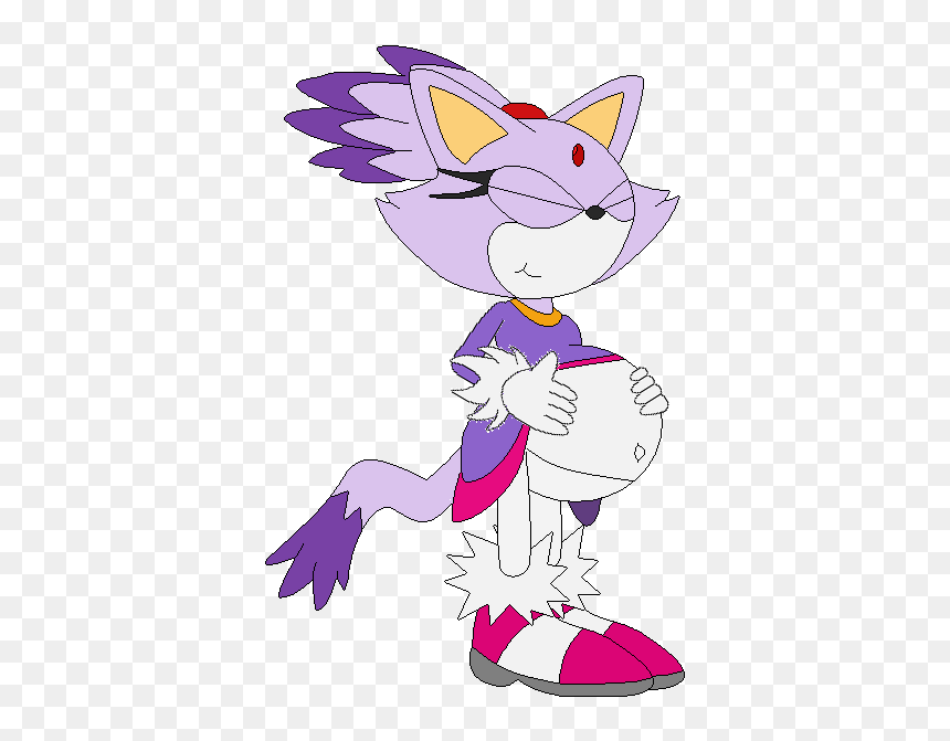 Pregnant Blaze The Cat, HD Png Download - blaze the cat png
