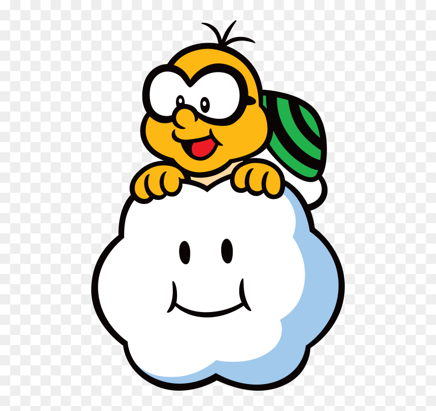 Paper Shin A - Lakitu Mario 2d, HD Png Download - lakitu png