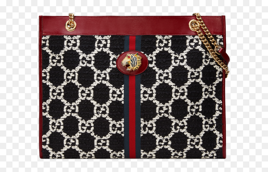 Gucci Rajah Large Gg Tweed Tote, HD Png Download - gucci pattern png