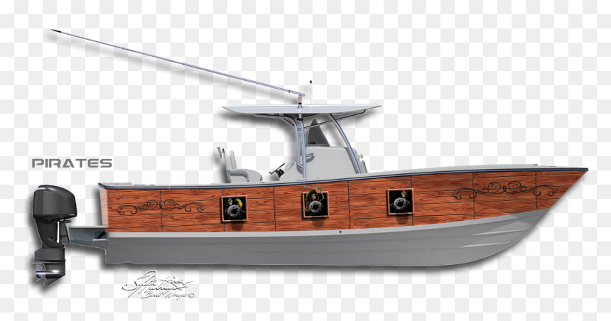 Pirates Boat Wrap - Sunset Boat Wrap, HD Png Download - pirate boat png