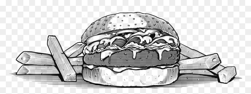 Bd Burger Fries - Illustration, HD Png Download - burger and fries png