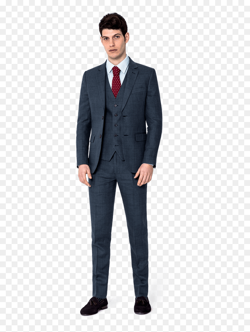Grey Houndstooth Tweed 3 Piece Suit With Handkerchief - Traje Principe De Gales, HD Png Download - henry cavill png