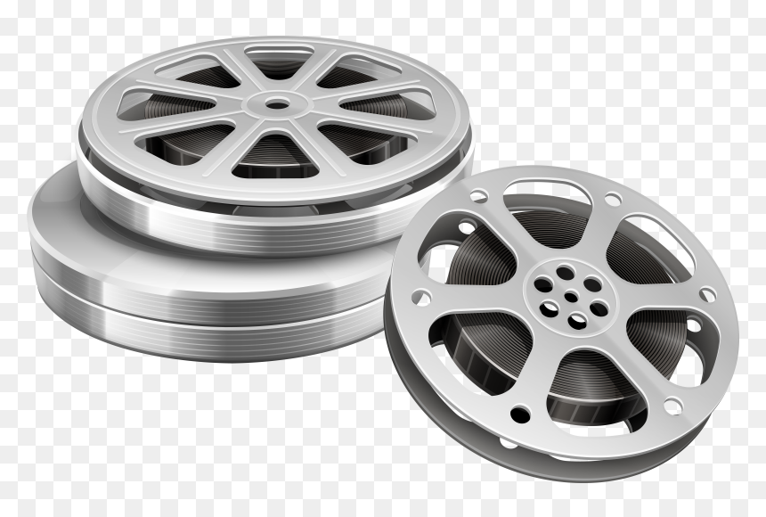 Film Rolls Png Clip Art - Silver Film Roll Design, Transparent Png - movie tape png