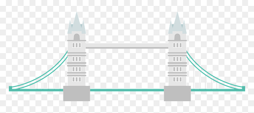 Tower Bridge Clipart - Church, HD Png Download - golden gate bridge silhouette png
