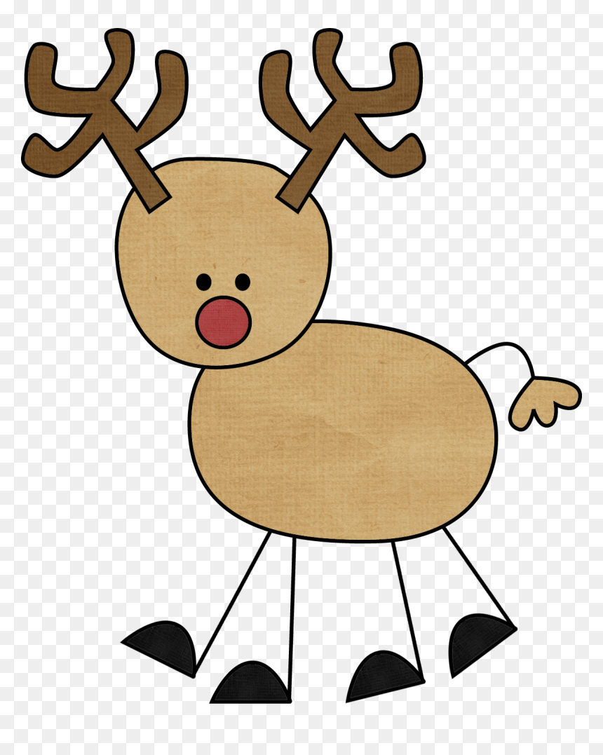 Reindeer Drawing For Kids, HD Png Download - santa head png