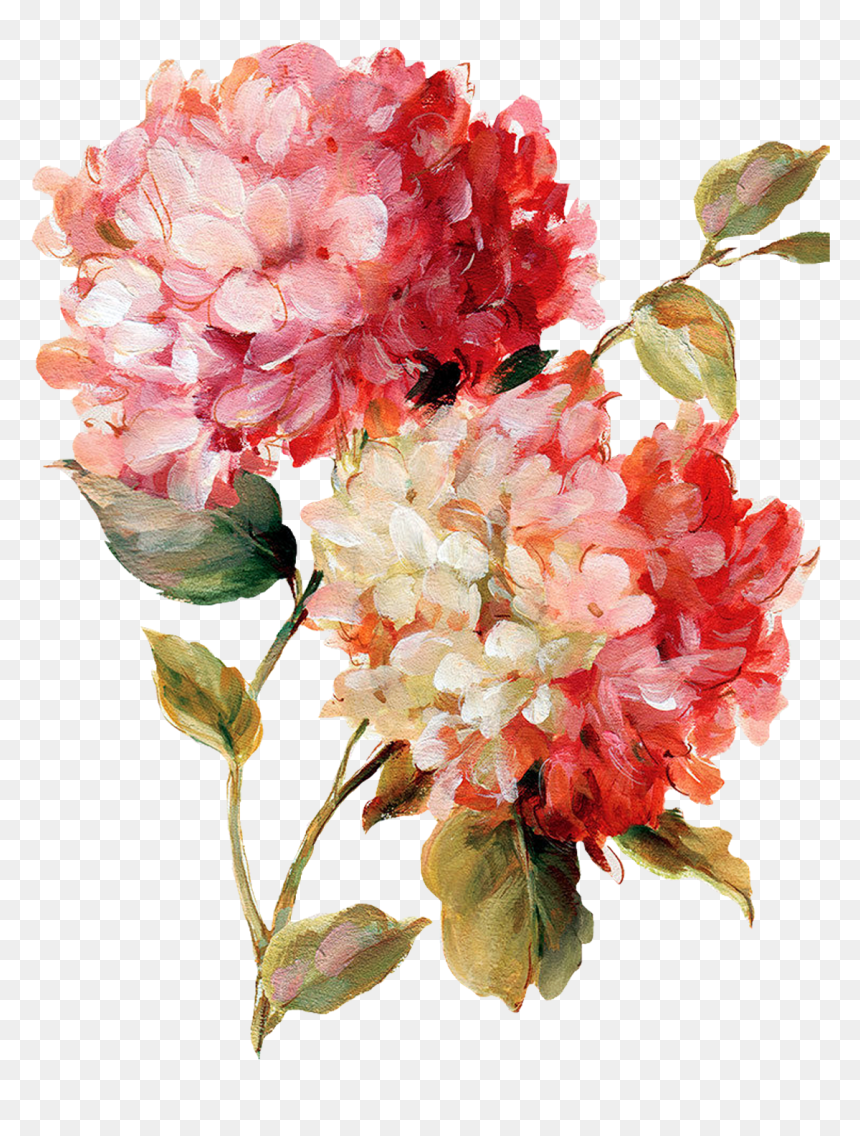 Flower Chalk Art Png - Watercolor Flower Painting Transparent, Png Download - flower art png