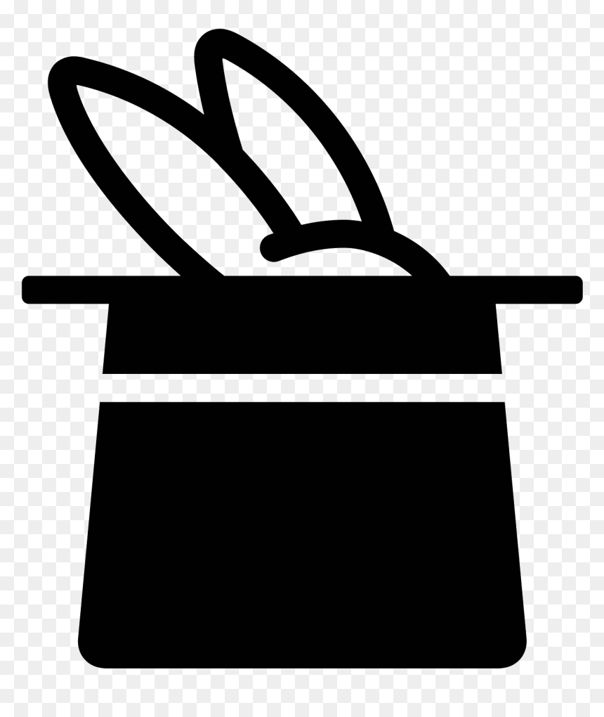 Clipart Hat Magicians - Кролик В Шляпе Иконка, HD Png Download - magician hat png