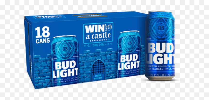 Bud 18pack 6 Centered - Caffeinated Drink, HD Png Download - bud light can png