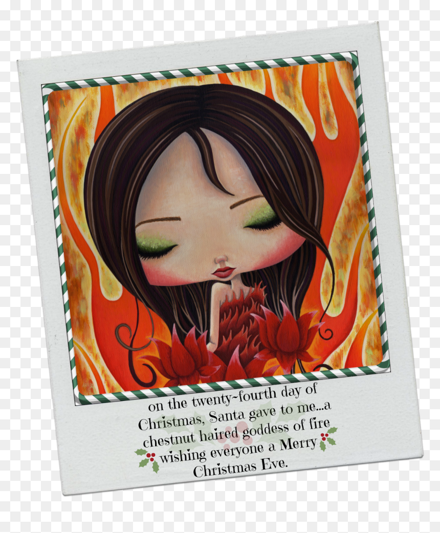 Merry Christmas Eve From This Little Fire Starter 30% - Poster, HD Png Download - fire frame png