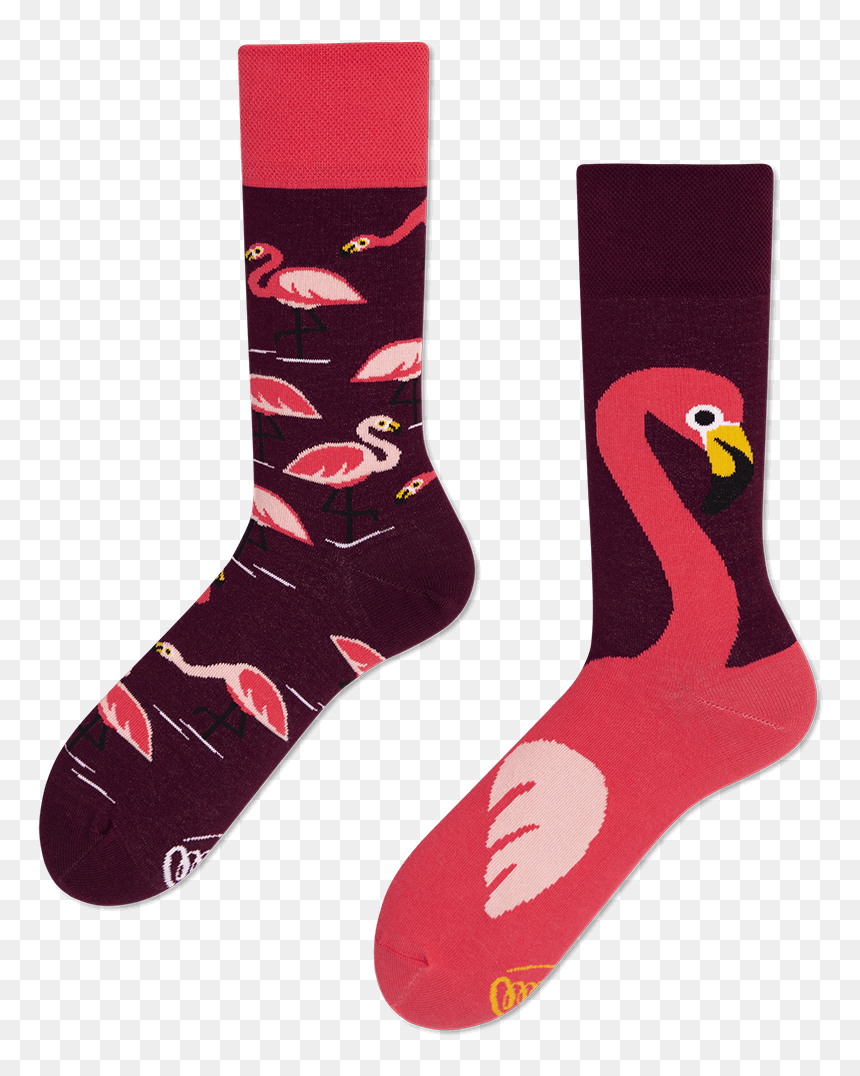 Many Mornings Socks, HD Png Download - pink flamingo png