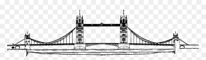 Tower Bridge Clip Art, HD Png Download - golden gate bridge silhouette png