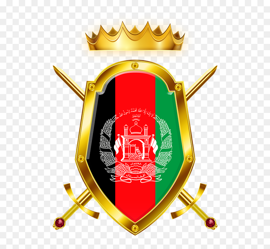 Round Afghanistan Flag Png, Transparent Png - shield and sword png