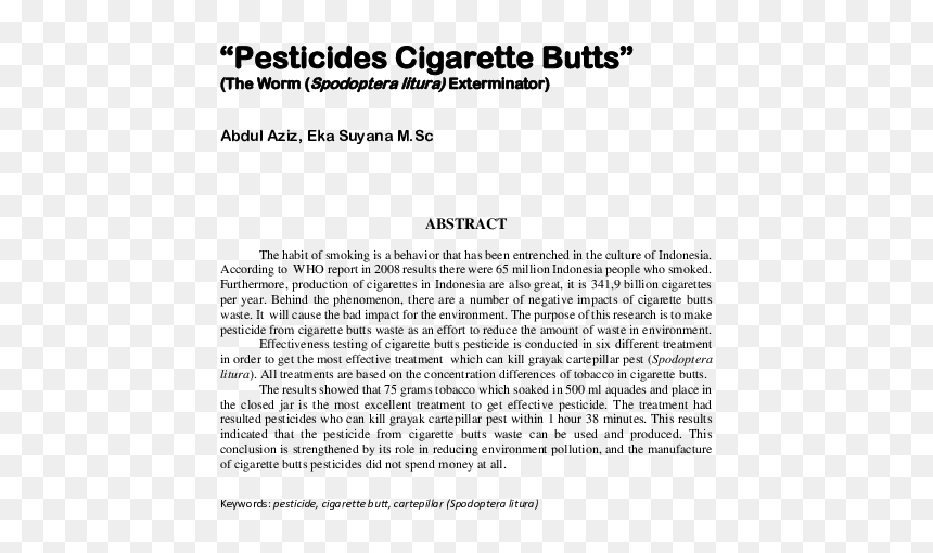 Document, HD Png Download - cigarette butt png