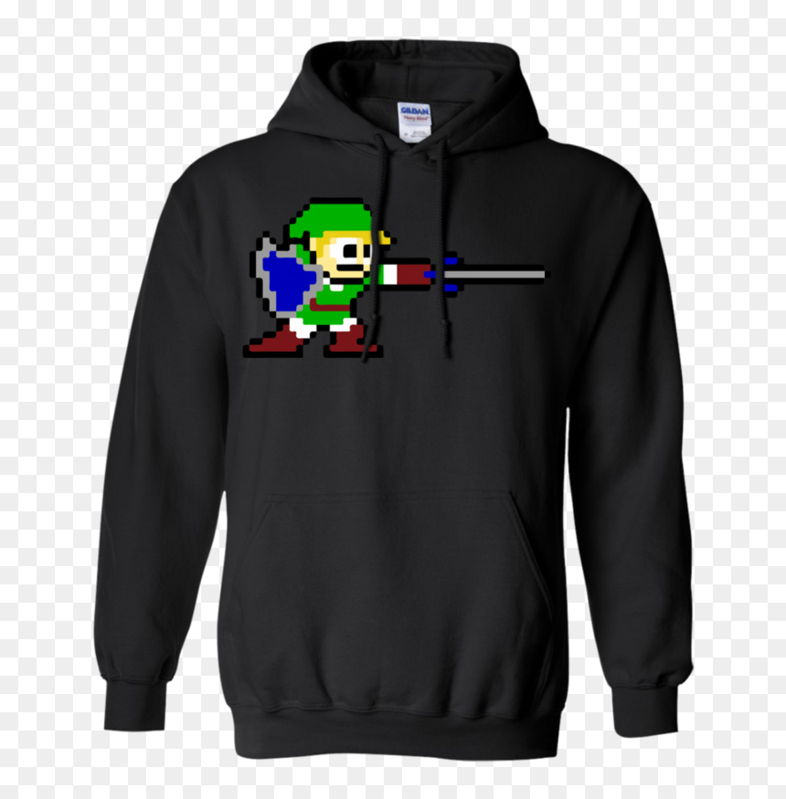 Transparent 8 Bit Zelda Png - Queen Sweatshirt Hoodie Black With White Logo, Png Download - 8 bit zelda png