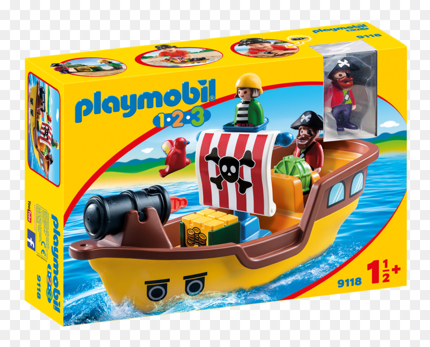 1 2 - Playmobil Pirate Ship Toys, HD Png Download - pirate boat png