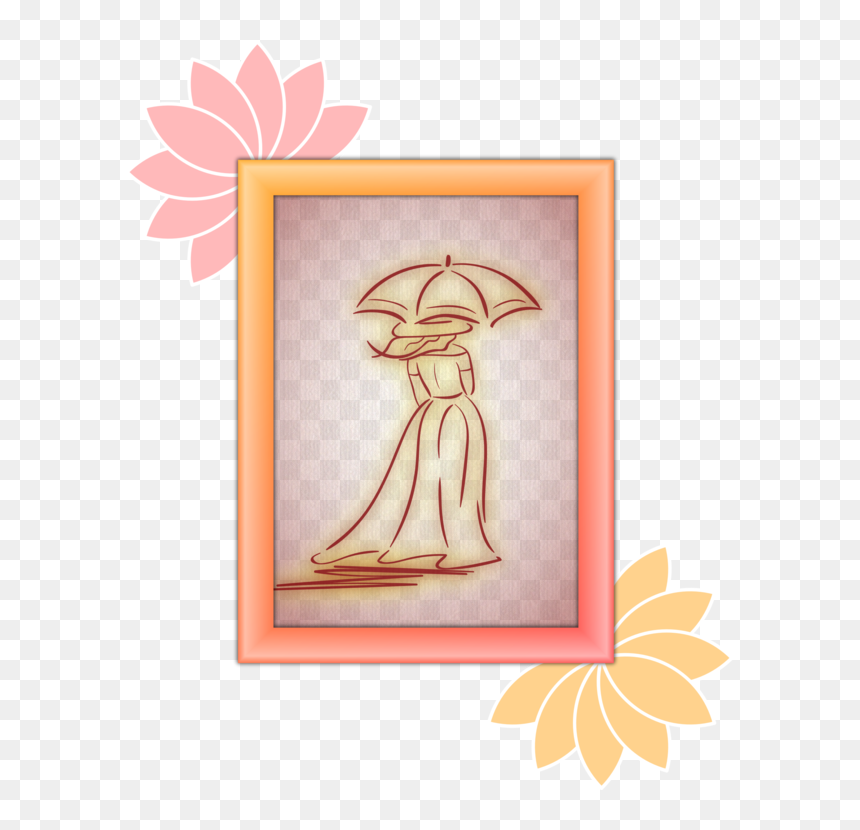 Picture Frame,flower,art - Clip Art, HD Png Download - flower art png