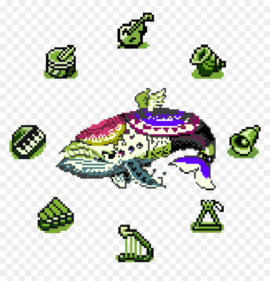 Zelda Link's Awakening 8 Instruments, HD Png Download - 8 bit zelda png