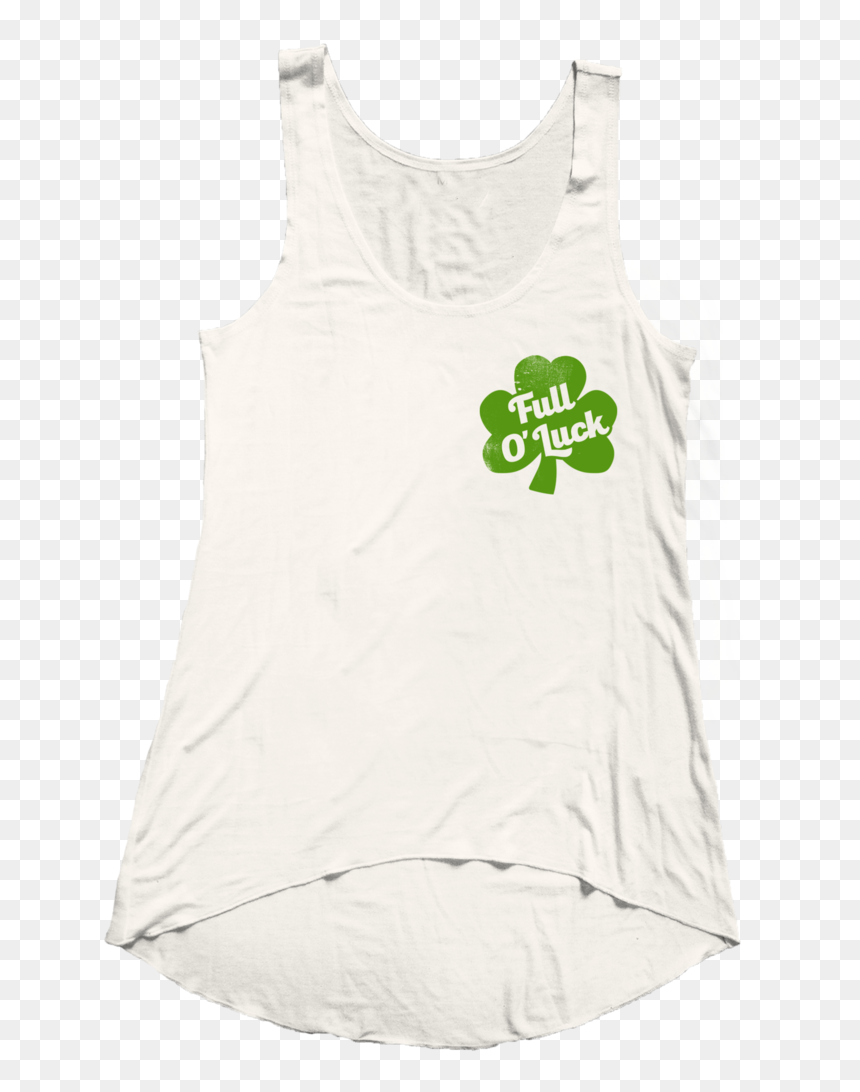 White Highlow Shamrock Full O - Active Tank, HD Png Download - shamrock border png