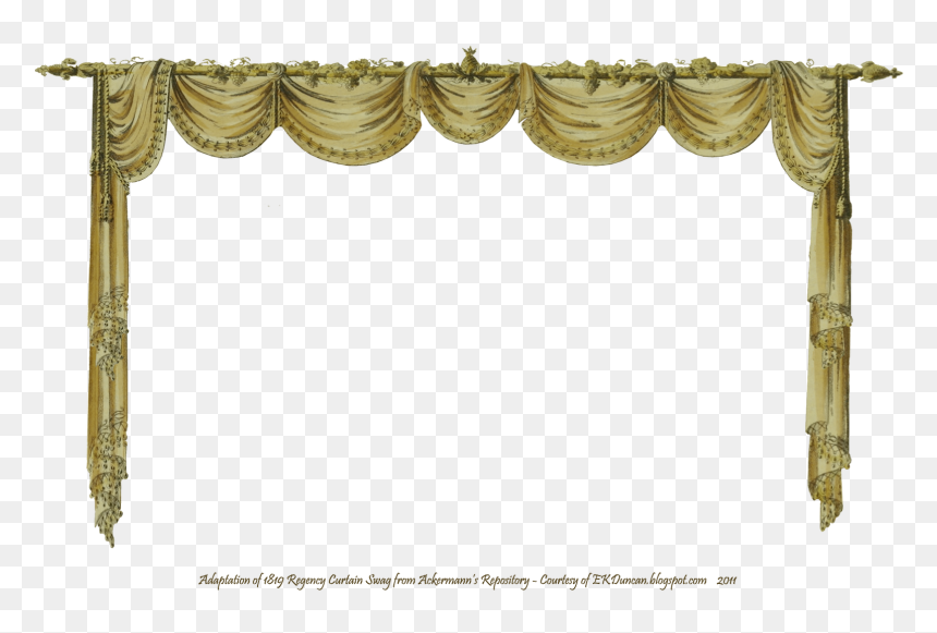 Curtain Clipart Stage - Transparent Curtain Design Png, Png Download - stage curtain png