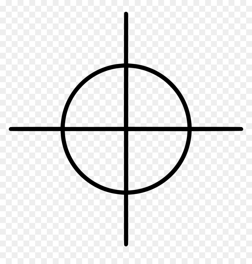 Crosshair Png, Transparent Png - circle cross png